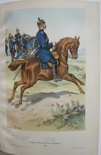 Beutner Königlich Preußische Garde-Artillerie Regimentsgeschicht Prachtausg 1894