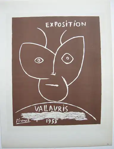 Pablo Picasso Exposition Vallauris 1955 Orig Lithografie Maitres de l'Ecole 1959