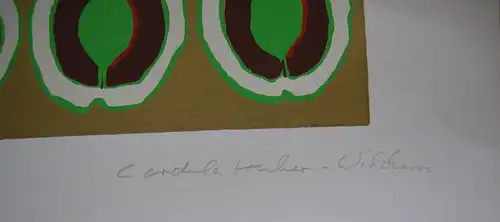 Cordula Huber-Wilkens (1944) Geometrische Komposition Serigrafie signiert