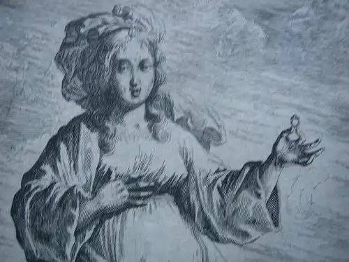 Melchior Küsell (1616-1684) Pudicitia Emblem Schamhaftigkeit Radierung 1670