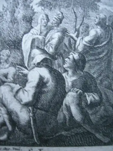 Jan Luyken (1649-1712) Martyrium des Hl. Lukas Evangelist Kupferstich 1700