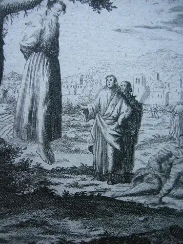 Jan Luyken (1649-1712) Martyrium des Hl. Lukas Evangelist Kupferstich 1700