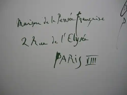 Plakat Picasso Hommage spanischer Künstler an Antonio Machado Offset 1955 sign