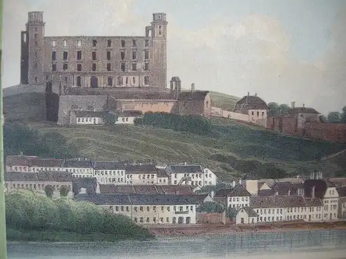 Bratislava Slowakei Pressburg Gesamtansicht Donau Orig. Lithografie 1850