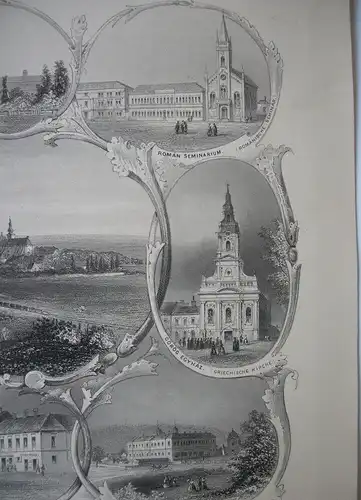 Orodea Rumänien Großwardein Nagy Varad Orig Stahlstich Souvenirblatt 1850