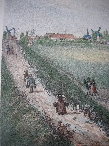 Glückstadt Schleswig Holstein Gesamtansicht Lithografie um 1860 R. Bürger