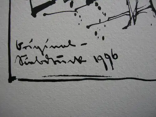 Hans Prähofer (1920-2005) Markttag Ampfing Orig Serigrafie 1996