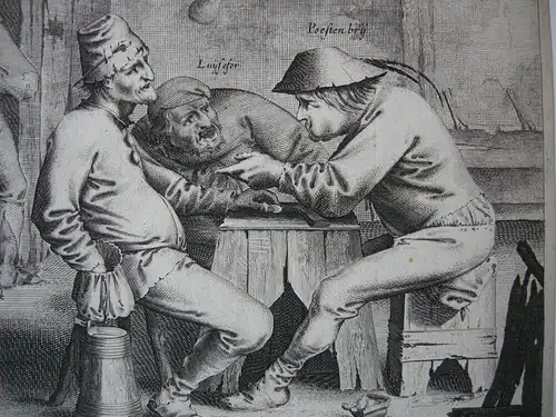 Clement de Jonghe (ca. 1640-1670) Streitende Zecher Radierung um 1660 nach Gent