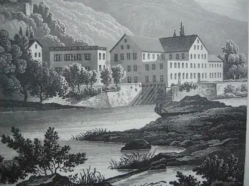 Johann J. Tanner (1807-1862) Schloss Heidelberg Orig. Aquatinta-Radierung 1850