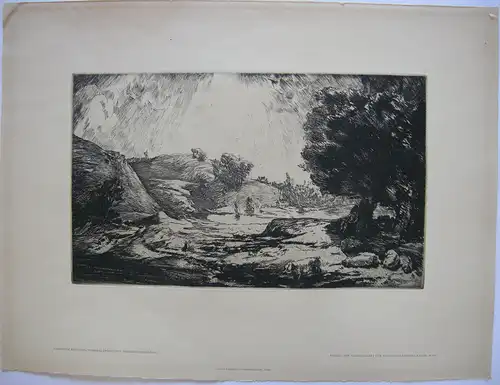 Friedrich Ritschel (1901 - ?) Sommerlandschaft Orig. Radierung 1930