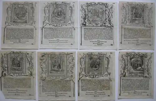45 Heiligenportraits Kupferstiche aus Heiligenkalender um 1750 Hagiographie