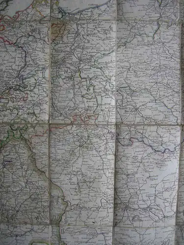Post-Karte Deutschland Frankreich Italien Österreich Polen Klöden Stahlst 1843