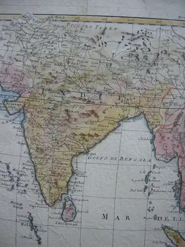 Indien Thailand Malaiischer Archipel Indonesien kol Kupferstichkarte Zatta 1784