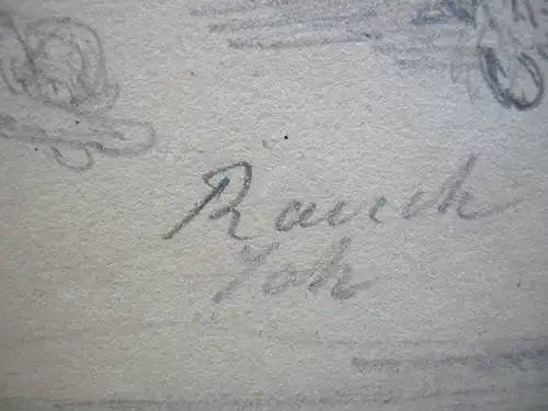 Johann Nepomuk Rauch (1802-1847) Hirtenstück Bleistiftzeichng sign 1835 Politzer