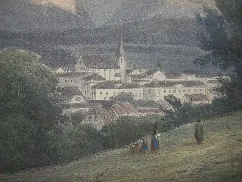 Ischl Kaiservilla Oberösterreich Österreich Lithografie Czerny 1840 Loser