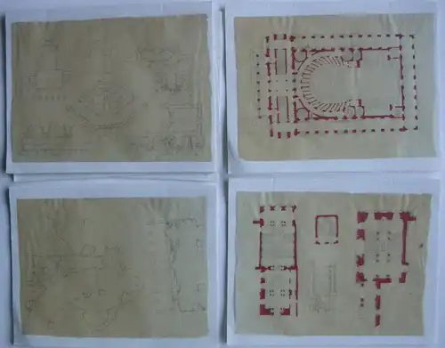 Emil von Lange (1841-1926) Skizzenbücher Architektur Bleistift Aquarell 1861