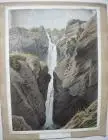 Wasserfall Oberer Reichenbach Berner Oberland Orig Farblithografie 1830 Schweiz