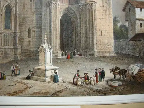 Konstanz Bodensee Kathedrale Orig Lithografie Leroy Lemercier 1840 Baden Württem