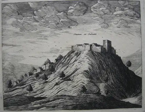 Dalmatien Kroatien Ruinen bei Split Orig Kupferstich Mortier Bleau 1704