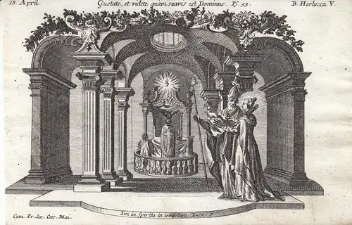 Gebrüder Klauber Seelige Herluka von Bernried Wohltäterin Kupferstich 1750