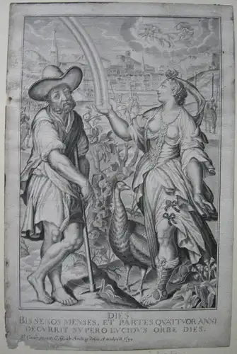 K. G. Amling (1695-1705)  Jahreszeiten Sommer Kupferstich 1690 Candid Wasserburg