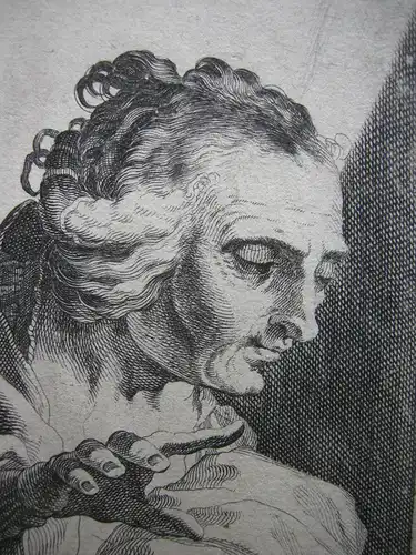 Simon Wynouts Frisius (c. 1580-1629) Erithräische Sybille  Orig Radierung 1620