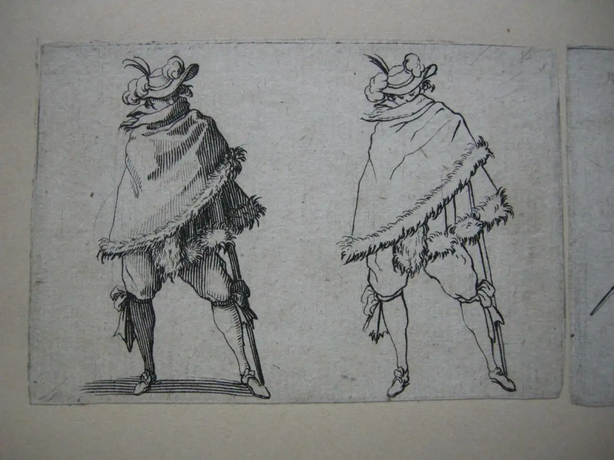 Jacques Callot (1592-1635) Les Caprices 8 Radierungen Mode 17. Jh. Manierismus 5