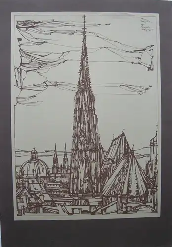 Hans Prähofer (1920-2005) Wien Stephansdom Serigrafie 1981 signiert