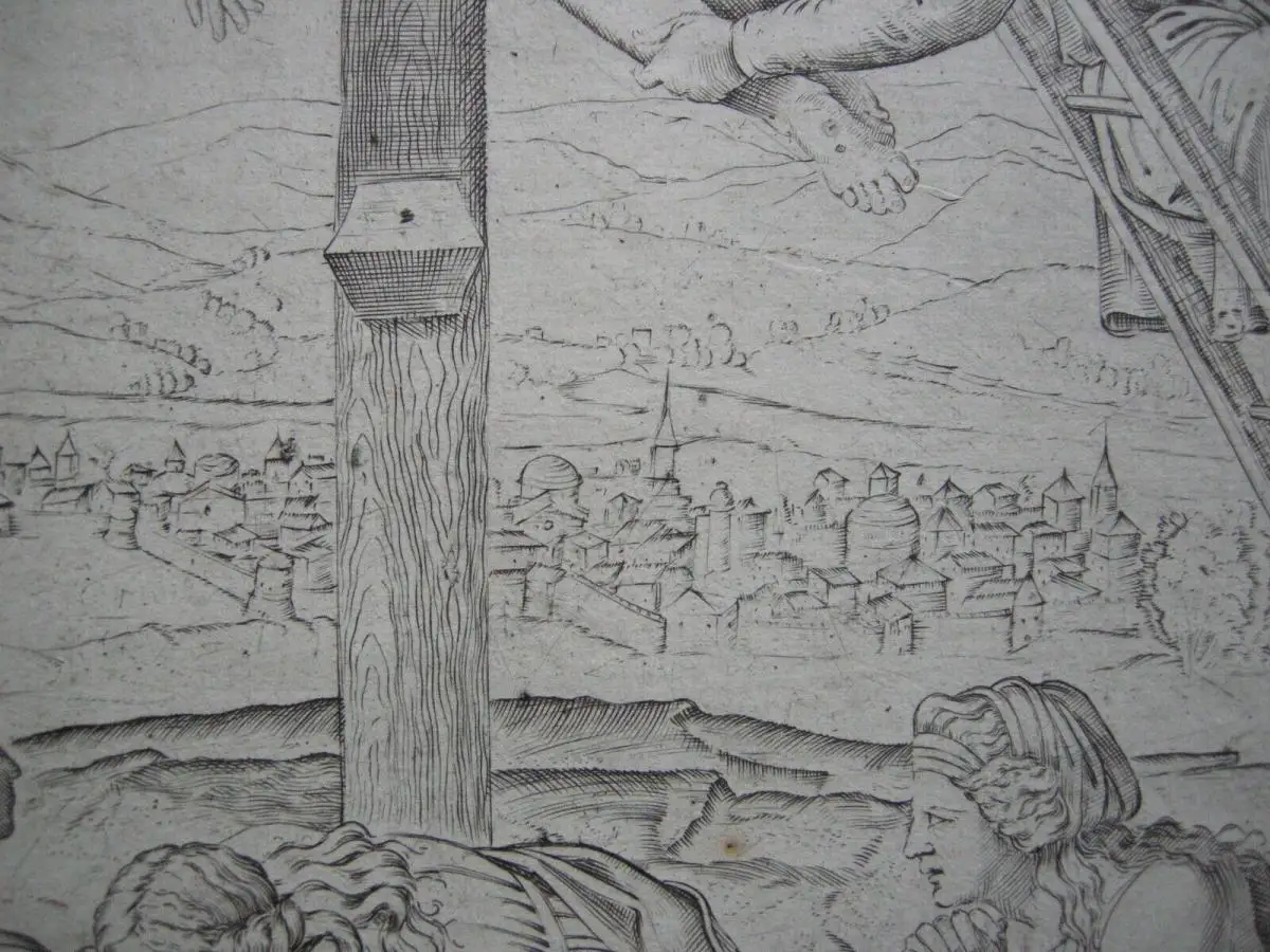 Marcantonio Raimondi Kreuzabnahme Christi Radierung nach Raffael 1774 5