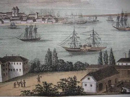 Tallinn Reval Lettland Gesamtansicht Baltikum Orig Lithographie 1855