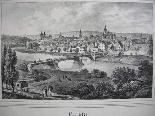 Rochlitz Sachsen Lithographie 1842