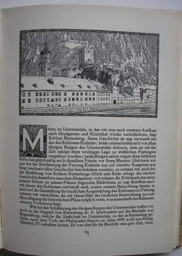 Schwarz Tirolische Schlösser 1. Heft Unteriintal  1907 Illustrationen