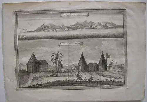 Sierra Leone Eingeborene La Baye Orig Kupferstich 1748 Afrika