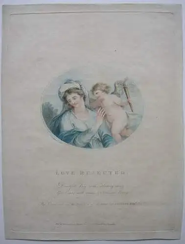 Giovanni Battista Cipriani (1727-1785) Love Rejected Orig. Punktierstich 1775