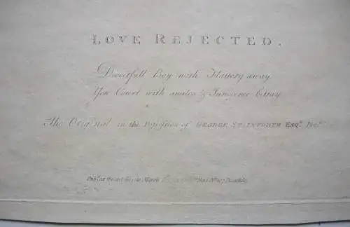Giovanni Battista Cipriani (1727-1785) Love Rejected Orig. Punktierstich 1775