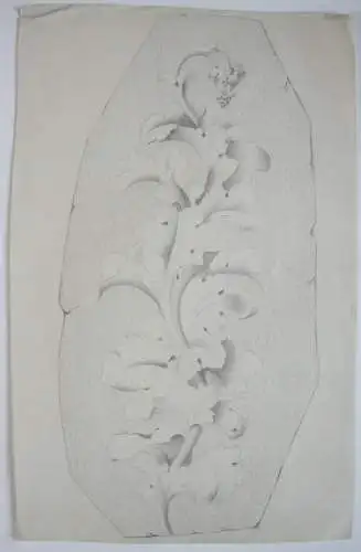 anonymer Künstler Akanthus Blätter Ornament feine Bleistiftzeichnung