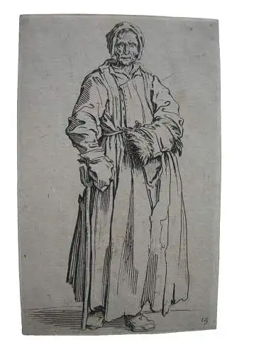 Jacques Callot (1592-1635) Die Einäugige Radierung Radierung 1622 Folge Bettler