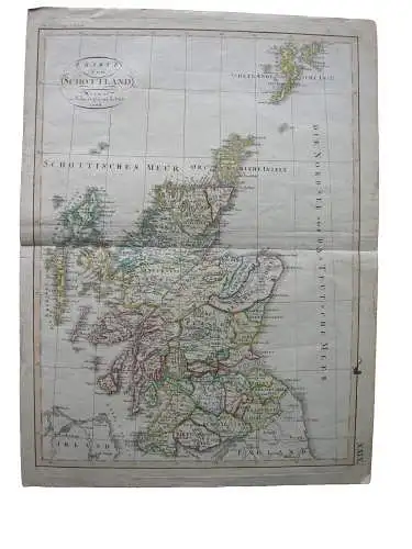 Schottland Grafschaften Hebriden Orkneys altkolorierte Kupferstichkarte 1806