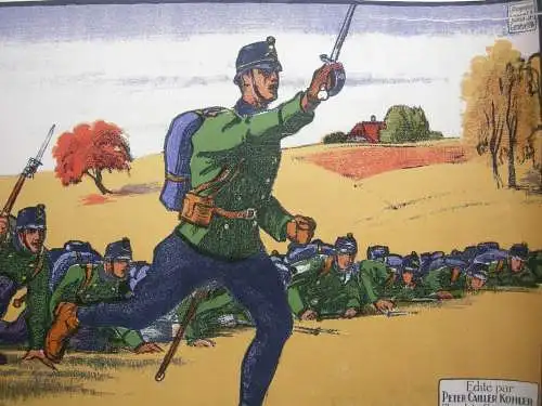 Mobilisation 1914 Kohler Chocolat Suisse 1914 Reklame Publicity Lithografie 1916
