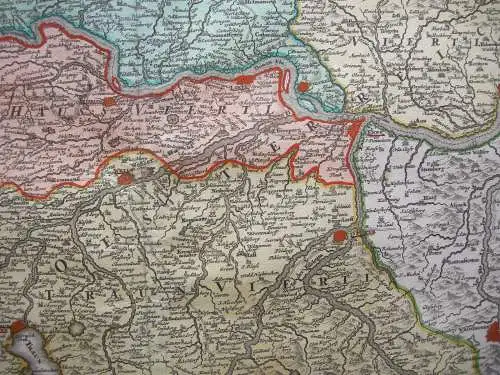 Oberösterreich Mühlviertel Traunviertel altkol Kupferstichkarte B. Homann 1720