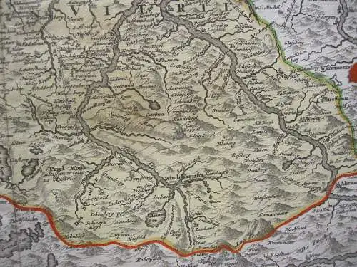 Oberösterreich Mühlviertel Traunviertel altkol Kupferstichkarte B. Homann 1720