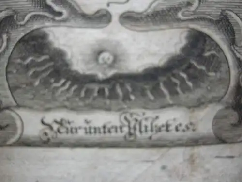 Maximilianus (+1651) 60. Herzog von Bayern Portrait mit Emblem Kupferstich 1750