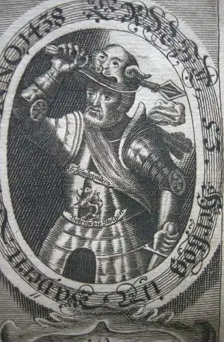 Ernst (+1438) 53. Herzog von Bayern Portrait mit Emblem Kupferstich 1750