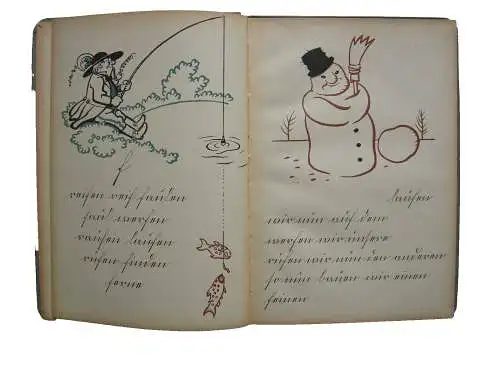 Münchener Fibel Lesebuch ABC-Buch Illustr. Adolf Hengeler ca. 1910 Sütterlin