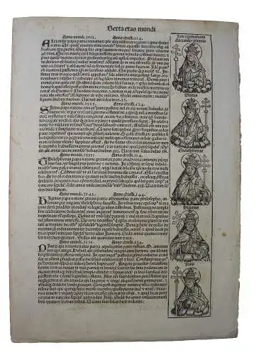 Päpste Römische Dichter Häretiker Orig Holzschnitt Schedel Weltchronik 1493