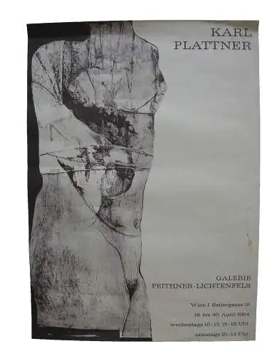 Karl Plattner (1919-1986) Plakat Ausstellung Galerie Peithner-Lichtenfels 1964