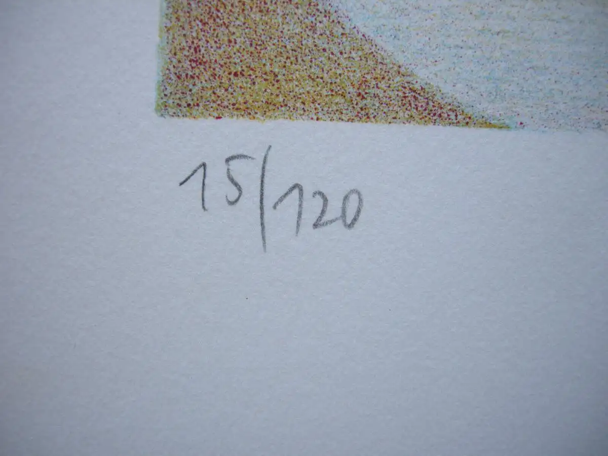 Fritz Genkinger (1934-2017) Der Torwart Orig. Farblithografie signiert 1970 2