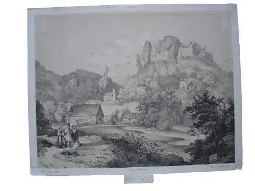 Streitberg Wiesenttal Forchheim Oberfranken Orig Lithografie Rothbarth 1840