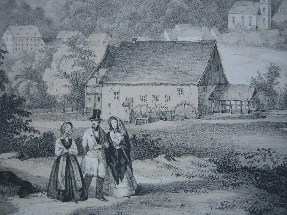 Streitberg Wiesenttal Forchheim Oberfranken Orig Lithografie Rothbarth 1840 2