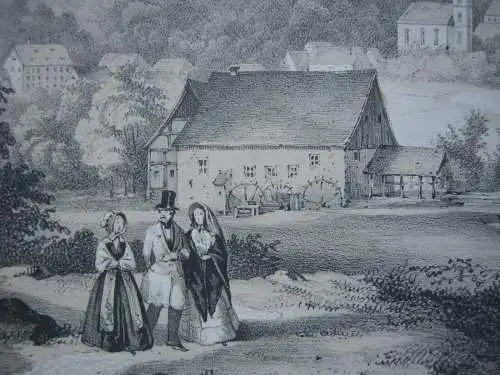 Streitberg Wiesenttal Forchheim Oberfranken Orig Lithografie Rothbarth 1840